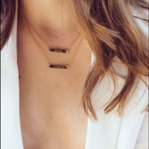 NWT Jook and Nona "Happy" gold necklace